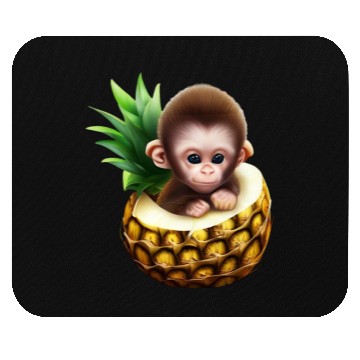 Discover Little monkey in a pineapple Mouse Pads