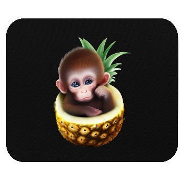 Discover Little monkey in a pineapple Mouse Pads