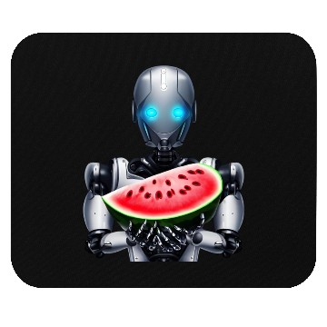 Discover Watermelon for the robot Mouse Pads