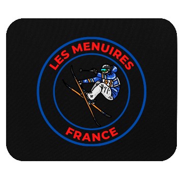 Discover Retro Cool Skiing in Les Menuires France Souvenir Mouse Pads