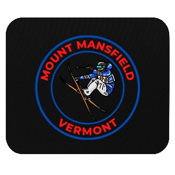 Discover Retro Skiing Mount Mansfield Vermont Souvenir Mouse Pads