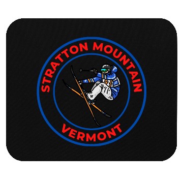 Discover Retro Skiing Stratton Mountain Vermont Souvenir Mouse Pads