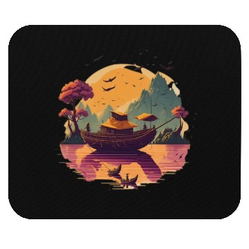 Discover Sunset Boat Ride in Ninh Binh Mouse Pads