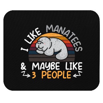 Discover I Like Manatees Dugong Sea Cow Manatee Lover Mouse Pads