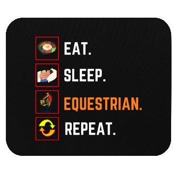 Discover Funny Eat Sleep equestrian Repeat Gift Mouse Pads