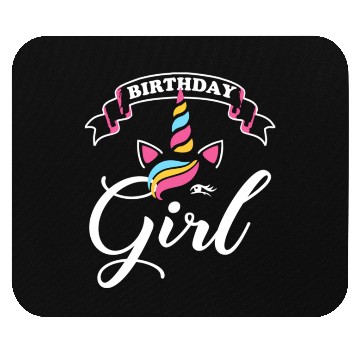 Discover Rainbow Unicorn Happy Party Mouse Pads