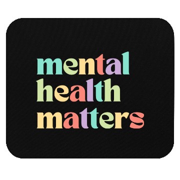 Discover Mental Health Matters | Retro Quote Mixed Peach Mouse Pads
