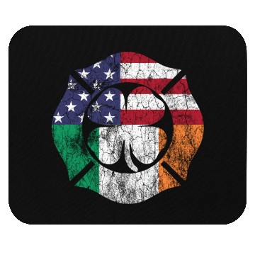 Discover St Patricks Day Firefighter Irish American Flag Mouse Pads