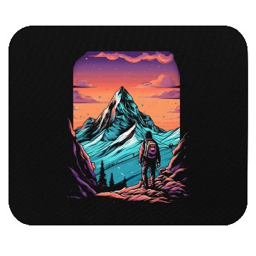 Discover Mountain Hiking Sunset Mouse Pads