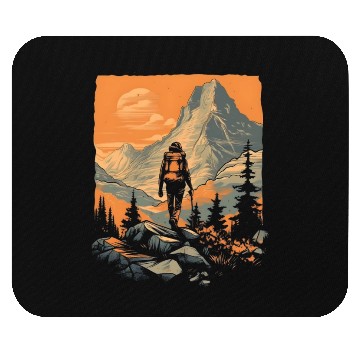 Discover Mountain Adventure Hiking Mouse Pads