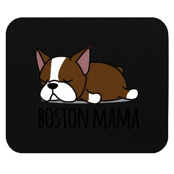 Discover Red Boston Terrier Boston Mama Mouse Pads