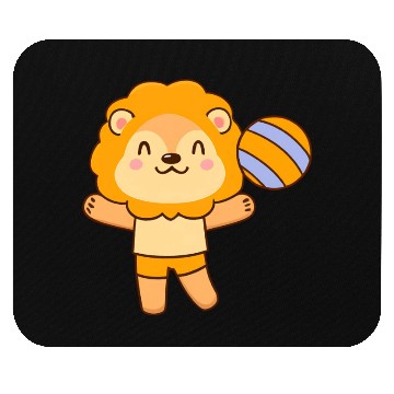 Discover Lion playing volleyball Mouse Pads
