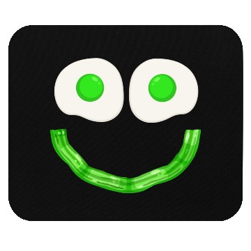 Discover Funny Green Eggs Smile Face Ham Mouse Pads