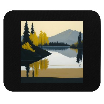 Discover "Tranquil Views" - Minimalist landscape design Mouse Pads