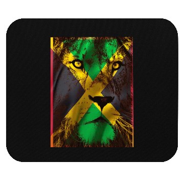 Discover Jamaica Flag with Lion Mouse Pads