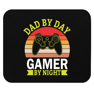 Discover Dad by day gamer by night Mouse Pads