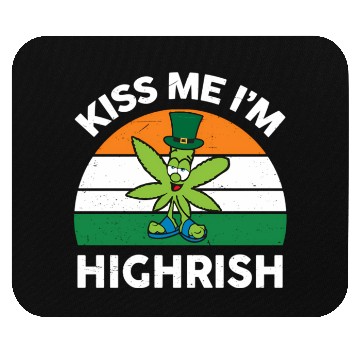 Discover St Patricks Day Kiss Me Im Highrish Marijuana Mouse Pads