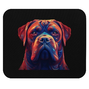 Discover Psychedelic AI Dogue de Bordeaux Mouse Pads