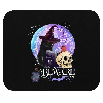 Discover Magic Witch Tarot cards Beware potion witchy hat Mouse Pads