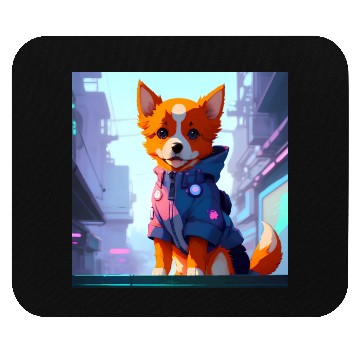 Discover Cute Cyberpunk Dog Mouse Pads