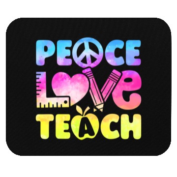 Discover Teacher Peace Love Teach First Day Back To School Mouse Pads