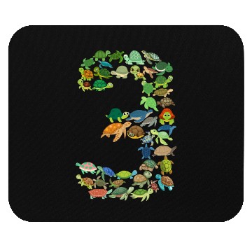 Discover 3rd Birthday Sea Turtle Tortoise Theme 3 Year Old Mouse Pads