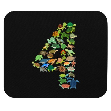 Discover 4th Birthday Sea Turtle Tortoise Theme 4 Year Old Mouse Pads