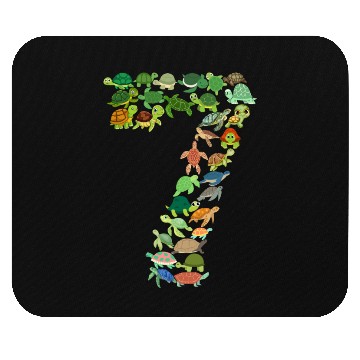 Discover 7th Birthday Sea Turtle Tortoise Theme 7 Year Old Mouse Pads