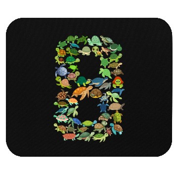Discover 8th Birthday Sea Turtle Tortoise Theme 8 Year Old Mouse Pads