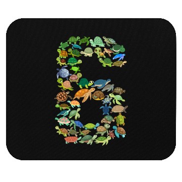 Discover 6th Birthday Sea Turtle Tortoise Theme 6 Year Old Mouse Pads