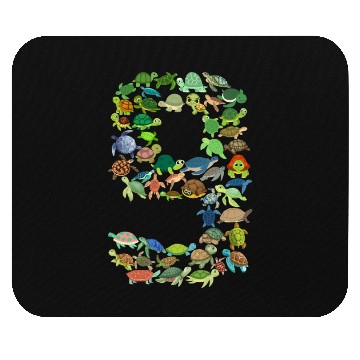 Discover 9th Birthday Sea Turtle Tortoise Theme 9 Year Old Mouse Pads