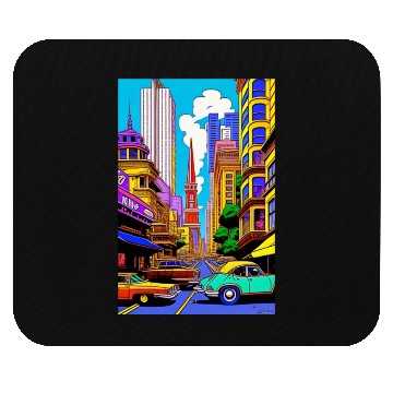 Discover "Maximalist Chaos: chaotic stunning San Francisco Mouse Pads