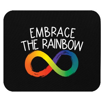 Discover Embrace The Rainbow Infinity Autism Neurodiversity Mouse Pads