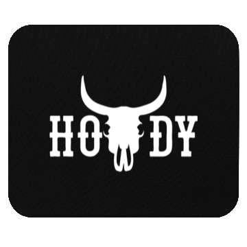 Discover Howdy Cow Skull Western Cowboy Cowgirl Rodeo Howdy Mouse Pads