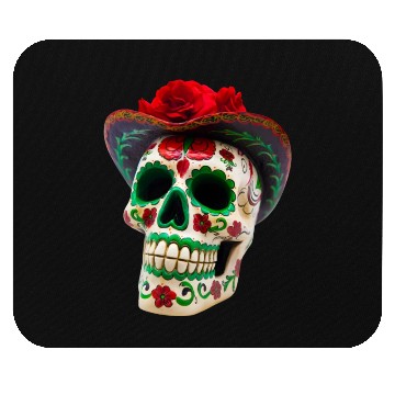 Discover Realistic Floral DOTD Skull Mouse Pads