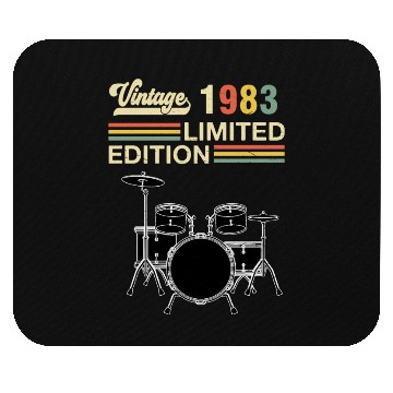 Discover Vintage 1983 Drums 40th Birthday Drummer Mouse Pads