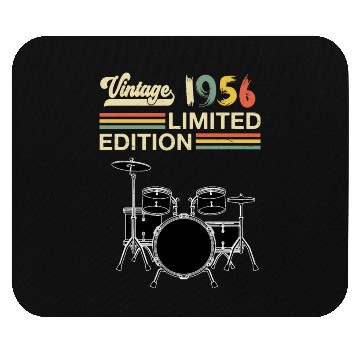 Discover Vintage 1956 Drums 67th Birthday Drummer Mouse Pads