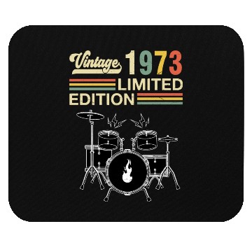 Discover Vintage 1973 Drums 50th Birthday Drummer Mouse Pads
