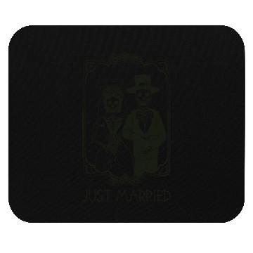 Discover Halloween Skeletons Bride Groom Just Married Mouse Pads