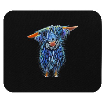 Discover Scottish Highland Cow Hairy Cow Cattle Farmer Cow Mouse Pads