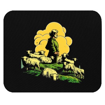 Discover Sheep Farm Farming Farmer Mouse Pads