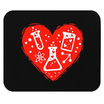 Discover Science Physics Heart Valentines Day Chemist Physi Mouse Pads