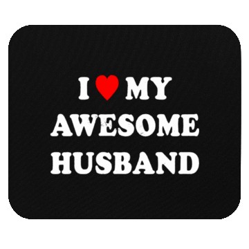Discover I Love My Awesome Husband Wife Just Married Mouse Pads