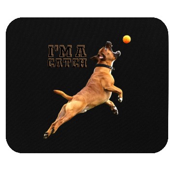 Discover Big Dog Bull Mastiff Catching a Ball, I'm a Catch Mouse Pads