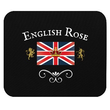 Discover English Rose Union Jack Flag England British Brita Mouse Pads