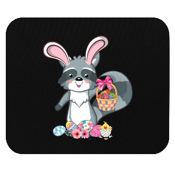 Discover Raccoon Bunny Ears Easter Eggs For Mouse Pads