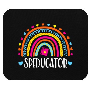 Discover Speducator Rainbow Heart Special Education Teacher Mouse Pads