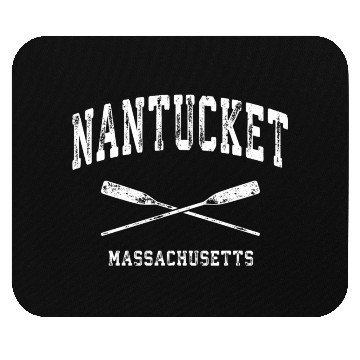 Discover Nantucket Massachusetts Nautical Crossed Oars Mouse Pads
