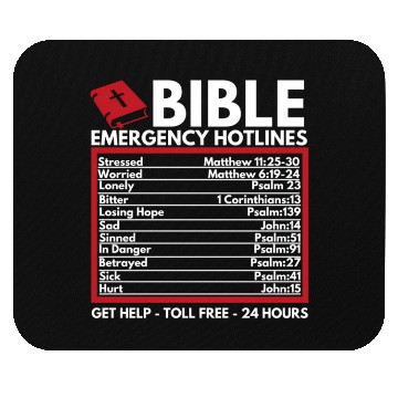Discover Bible Emergency Numbers Christian Bible Jesus Mouse Pads