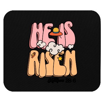 Discover He Is Risen Modern Christian Easter Mouse Pads
